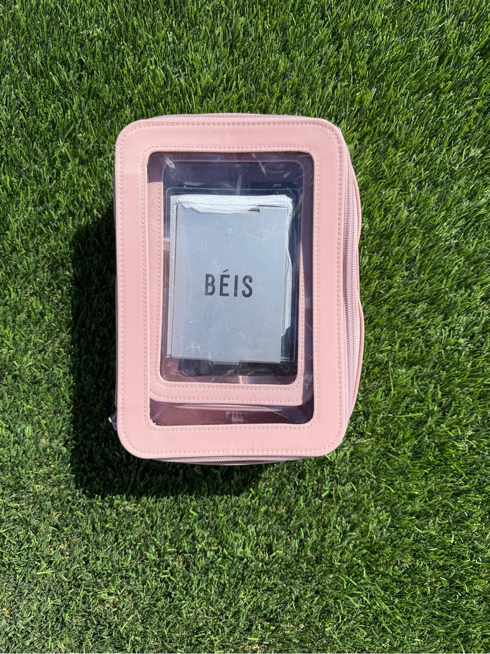 Pink Clear-Window Tablet & Accessory Organizer